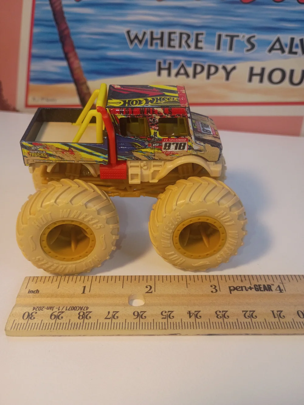 Hot Wheels Monster Truck El Segundo 878 California Mercedes 1/64 Scale